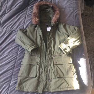 NWT Vince military parka XL
